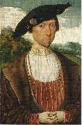 Jan Mostaert Portrait of Joost van Bronckhorst painting